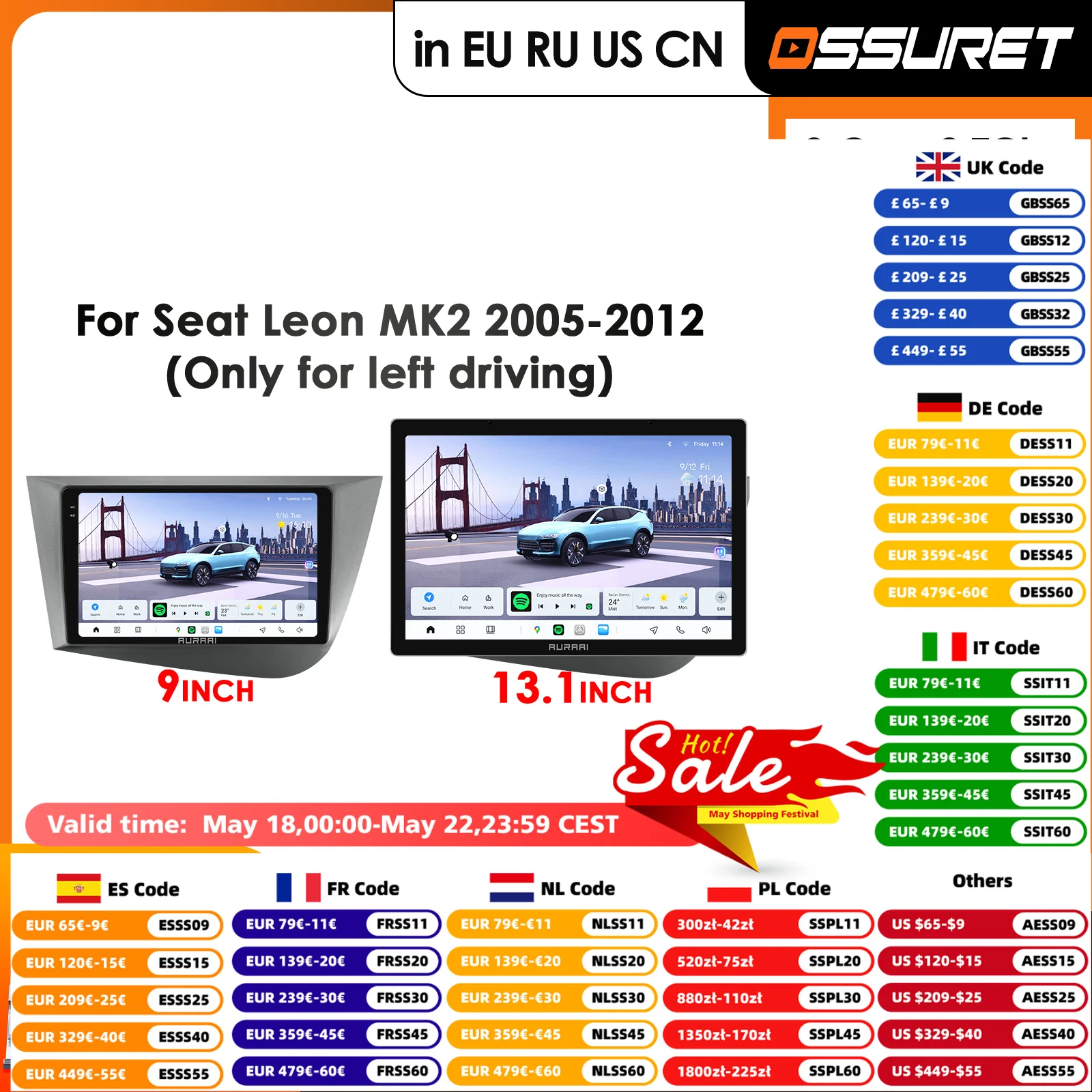

Carplay 4G-LTE 360Camera Carplay Android Car Radio For Seat Leon 2 MK2 2005 - 2012 Car Multimedia Player GPS Auto Stereo BT RDS
