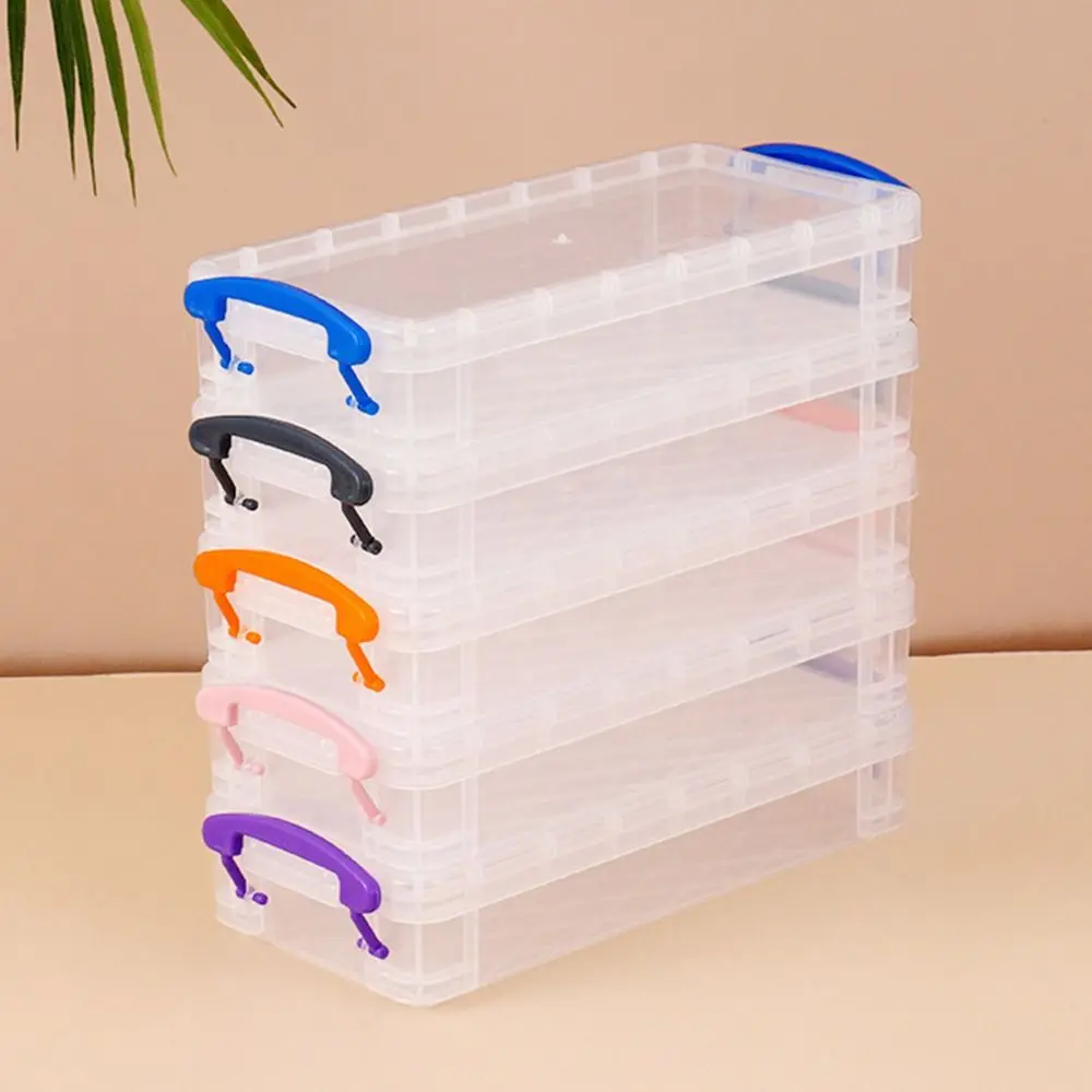 Cartoon 3/6-layer Paintbrush Box Color Detachable Watercolor Storage Watercolor Multi-function Stationery Organizer ID Card