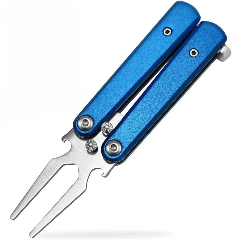 

Foldable Golf Divot Repair Tool, Golf Green Divot Tool Pitch Groove Cleaner, Putting Green Fork Golf Accessories Training Tool