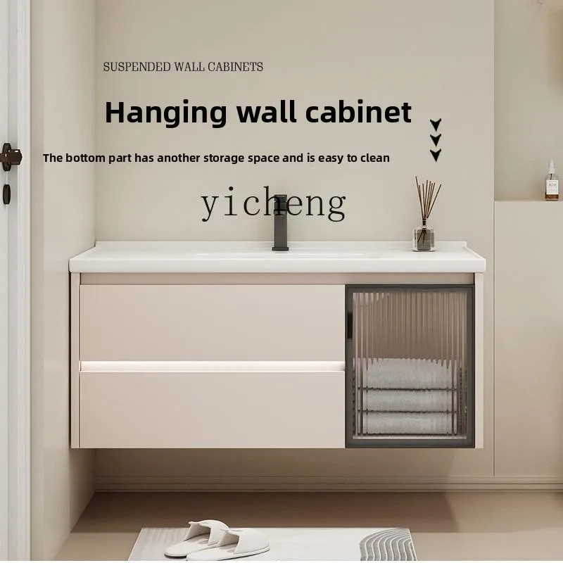 

FY Bathroom Ceramic Washbasin Cabinet Space Aluminum Washstand