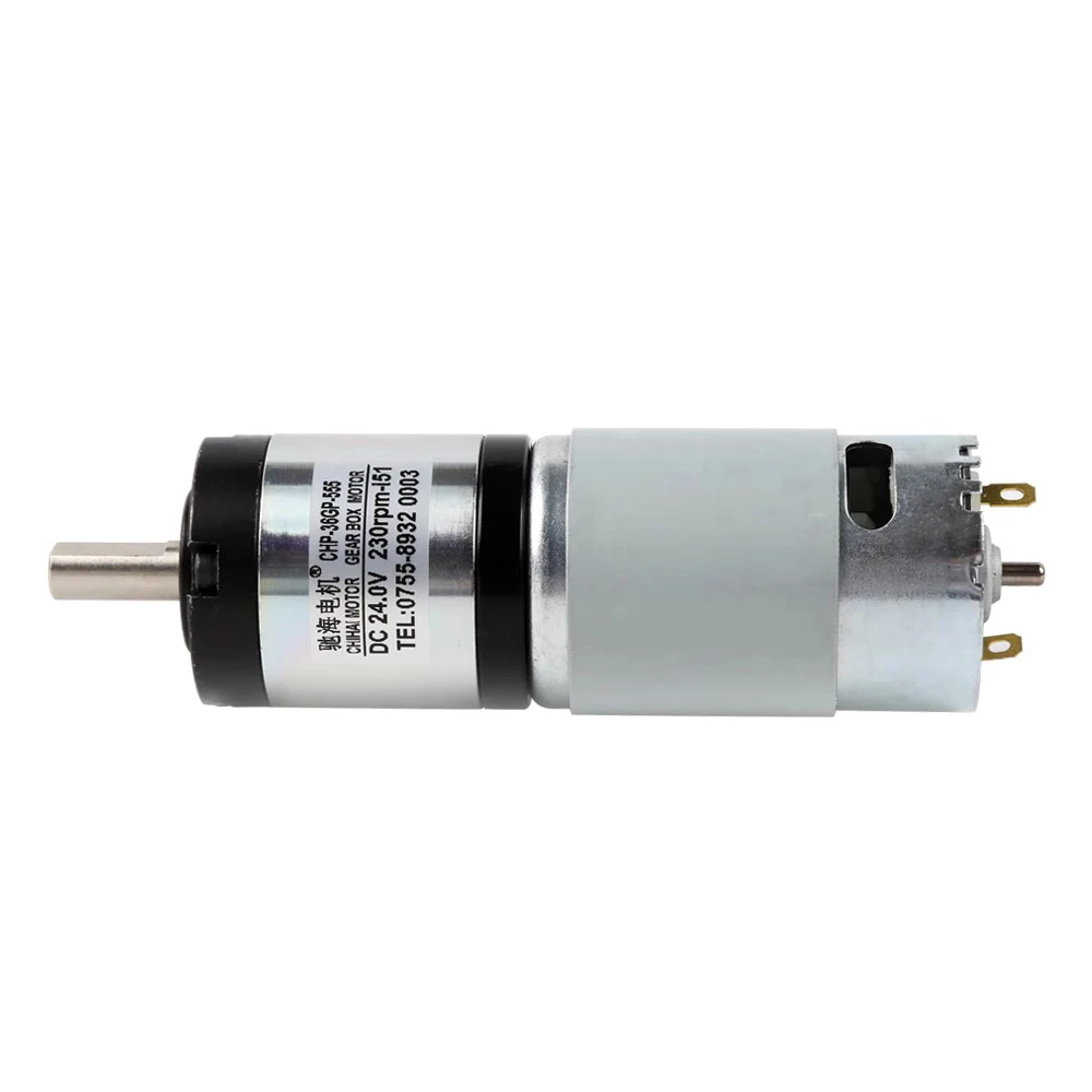 36GP555 24V DC Planetary Reducer Motor All Metal Gears for Big Load Robot Car Chassis