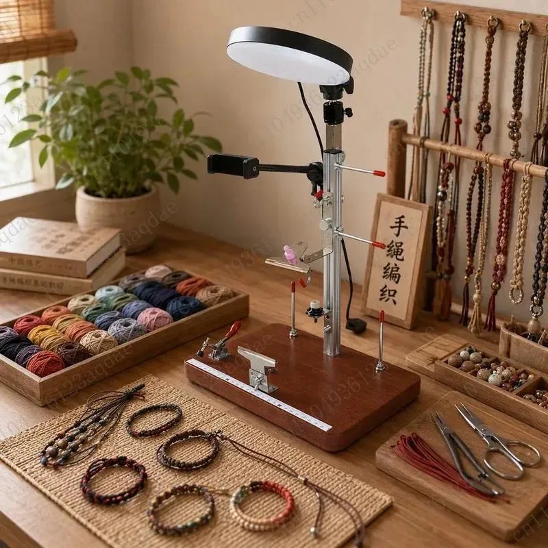 Handmade Braided Rope Holder Workbench DIY Jewelry Necklace Rope Multi-functional Braided Frame