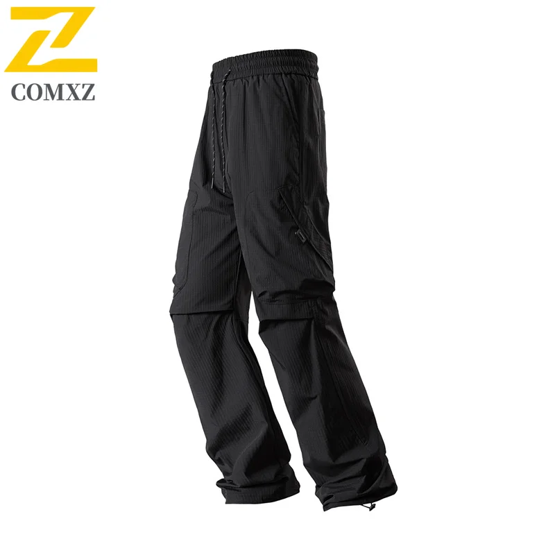 Men's Casual Pants High Quality Summer New Fashionable Versatile Workwear Wide Leg Pants Loose Outdoor Camping Hiking Men Pants