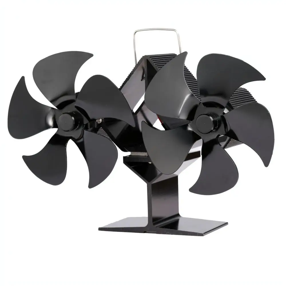 Thermal Power Wood Stove Fan Double Rotor Efficient Heating Tool Silent Distribution For Modern Fireplace Home Warmth