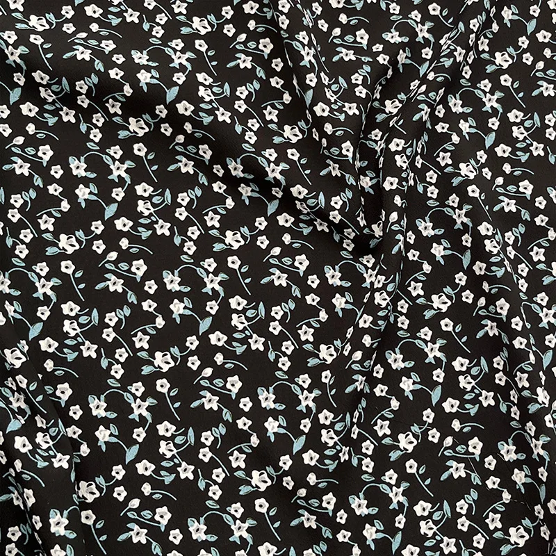 Soft Viscose Summer Daisy Rayon Fabric By Half Yard Floral Print Women's Dress Clothing Skirt Calico Pajamas DIY Sewing Material