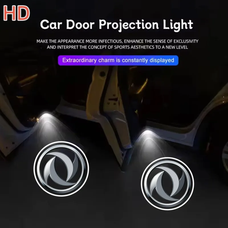 2pcs For DongFeng S560 580 500 ix7 ix5 E3 Logo Car Door HD LED Lamps Projector Courtesy Welcome Lights