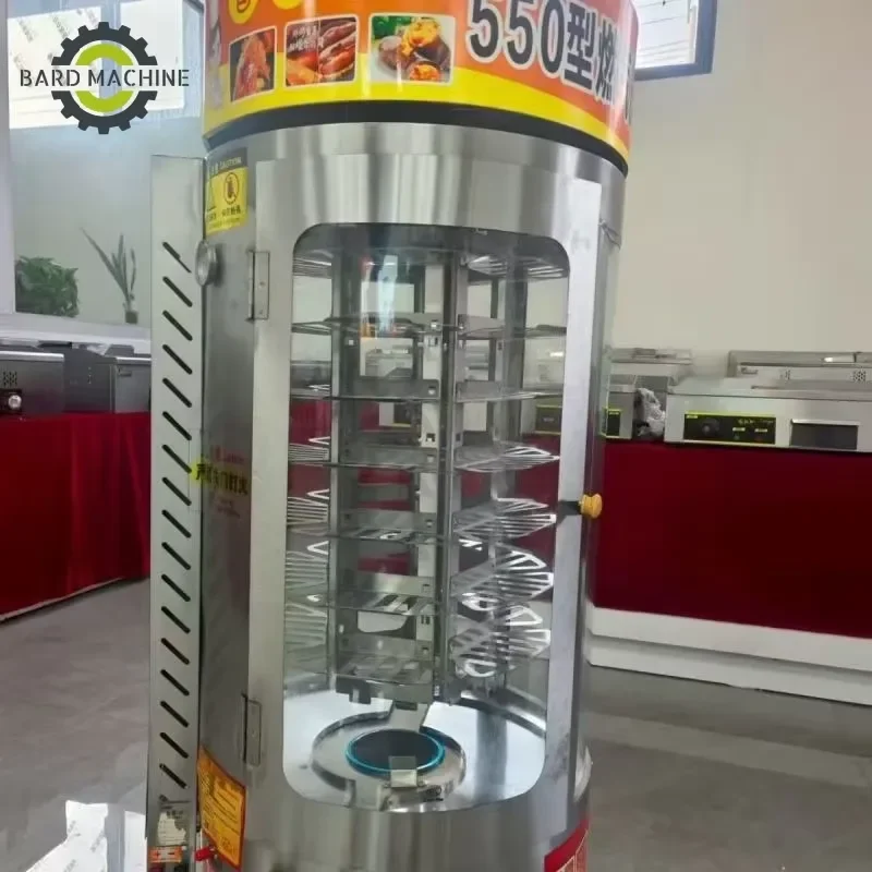 for Commercial Electric Rotary Roaster Machine Automatic Gas Sweet Potato Corn Pear Oven Grill BBQ Street Food Vendor