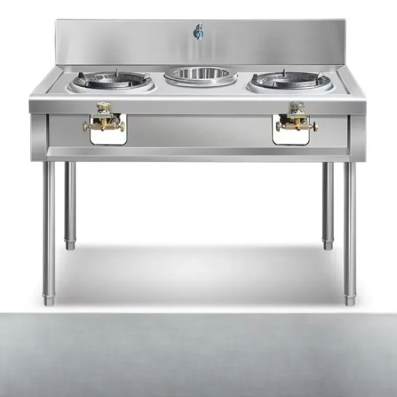 Commercial energy-saving stainless steel, gas stove restaurant single and double explosion-proof kitchen machine hot stove