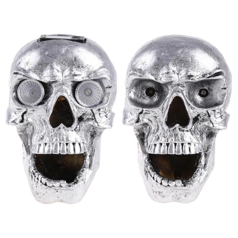 Decorative Skull Shaped Spotlight Retro Motorbike Indicator Light Halloween Gift Motorcycle Accessories