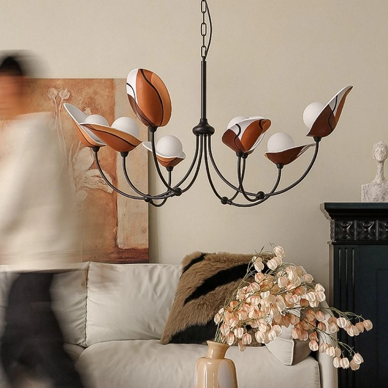 French Medieval Ceiling Chandeliers LED Lights Designer Creatively Glass Villa Living Room Hanging Lamps Illumination Luminiares