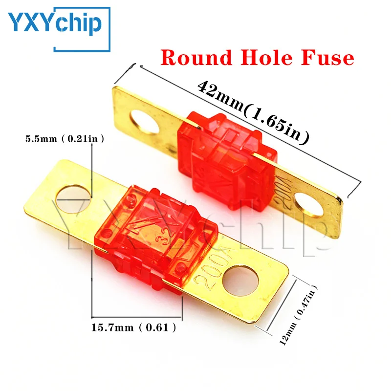 Ans-h Small Fuse Holder Ans-8 20a 50a 70a 80a 100a 150a 175a 200a Safety Plate Base Car Fuse Box Bolt Type Car Audio