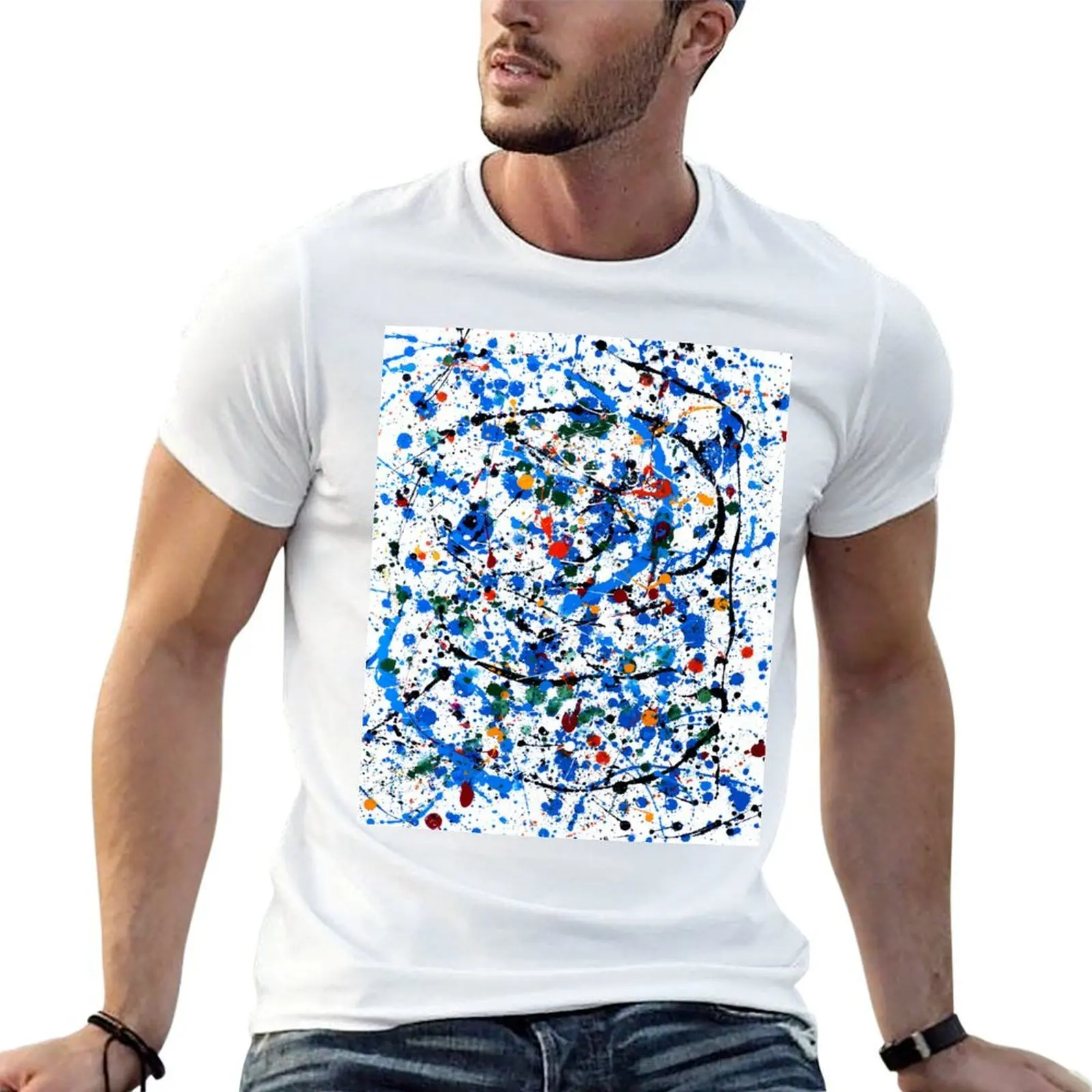 Frenzy in Blue T-Shirt Plus Size Lightweight Top