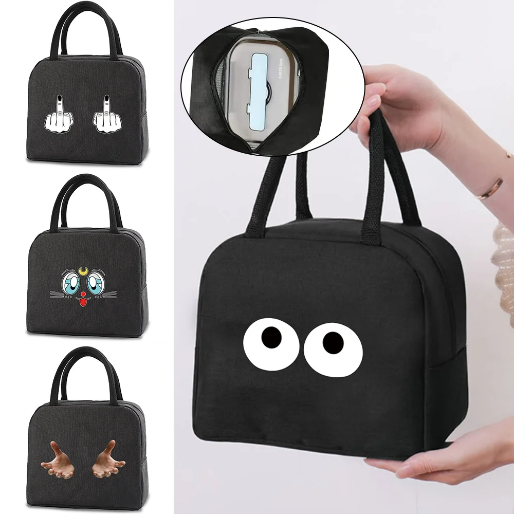 Bolsa de almuerzo para bolsa de mano bonita, caja aislada, bolsa de almuerzo reutilizable para mujeres, hombres, trabajo, Picnic, regalo de viaje,