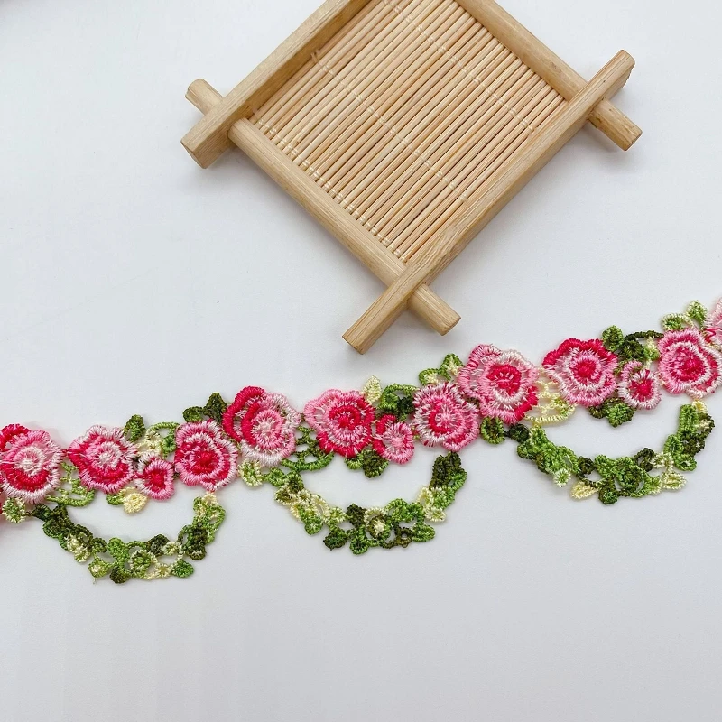 30Yards DIY Clothes Necklace Collars Sewing Handmade Decoration Accessories Embroidery Color Flower Tassel Lace Trim Barcode