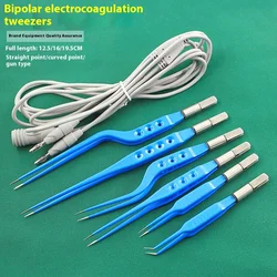 1PCS Autoclavable High Frequency Electrosurgical Bipolar Coagulation Forceps with Silicone Cable for Plastic Surgery