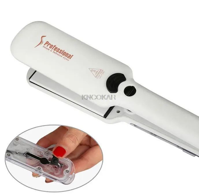 المهنية البخار مكواة فرد الشعر بخار السيراميك الأشعة تحت الحمراء التدفئة الحديد المسطح Steampod صالون 2 بوصة كبيرة الحجم مكواة فرد