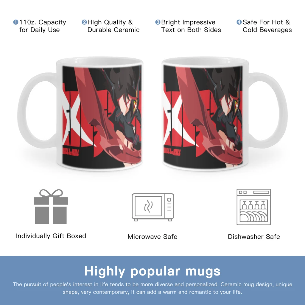 

Kill La Kill Matoi Ryuuko Anime Free shipping Coffee Cups Ceramic cups creative cups and cute mugs Personalized Gift Cup For Tea