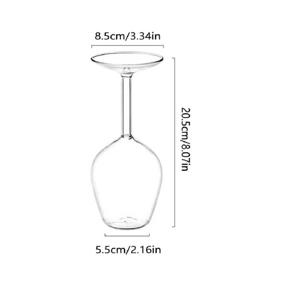 1pc, 13.5oz Upside Down Wine Glass For Scotch, Whisky,Cocktail,Cognac,Vodka,Gin,Tequila - Perfect For Bar,Club,And Home Use