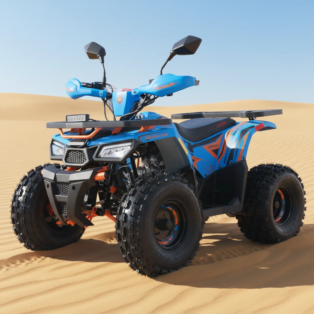 Motor ATV 110 Customized All-terrain Four-wheel Beach Buggy Double Four-wheeler Adult Motor 110cc Automatic 12V 5AH Farm ATV