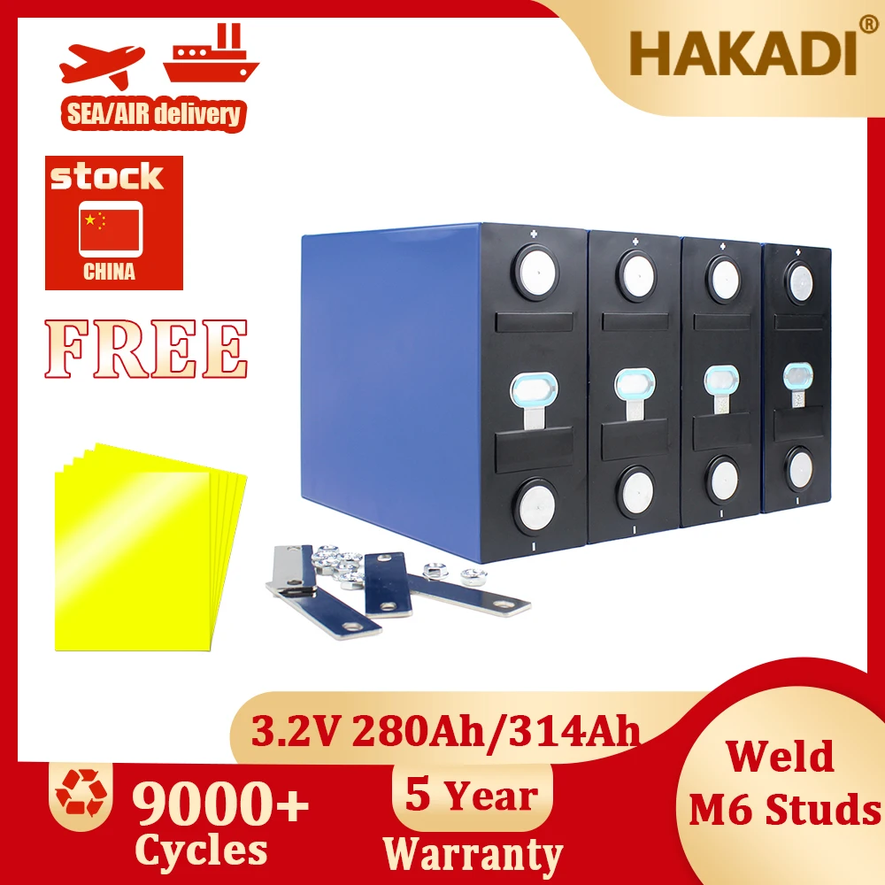 CALB 3.2 فولت 280Ah 314Ah Lifepo4 بطاريات قابلة للشحن 4-16 قطعة خلية أصلية جديدة لنظام تخزين الطاقة الشمسية عربة جولف