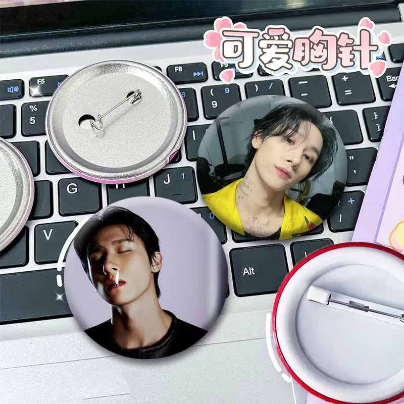 58mm KPOP Rapper Singer Changkyun I.M Soft Button Pins Tinplate Round Jewelry Badges Creative Enamel Brooch Backpack Accessories