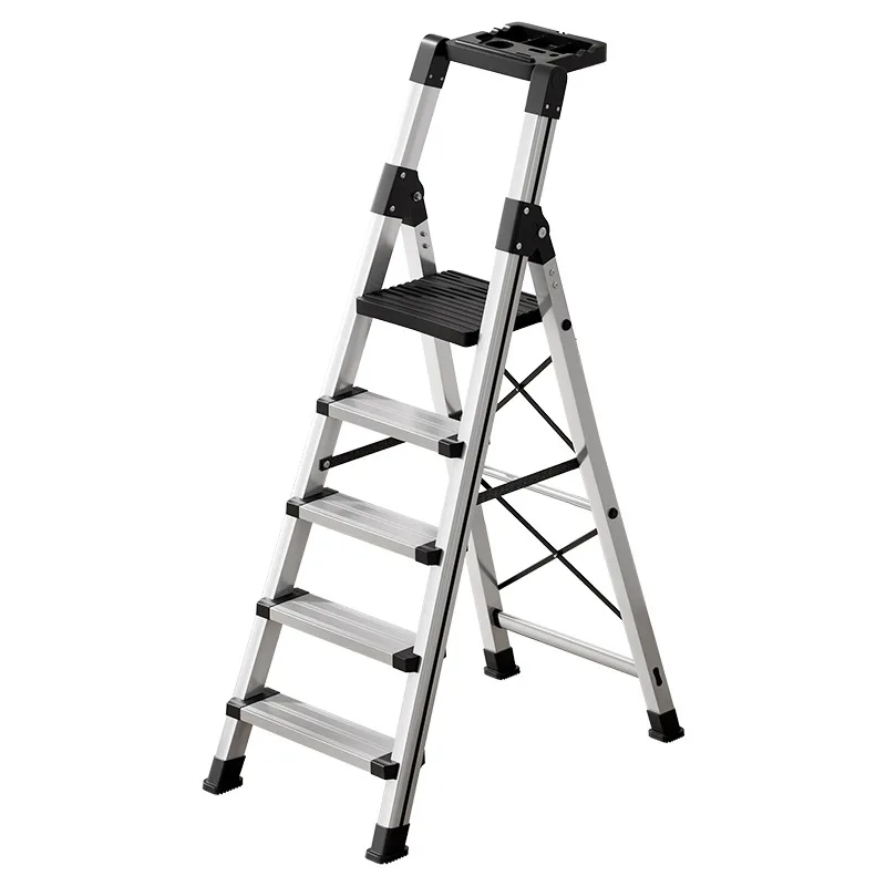 

Thickened aluminum alloy ladder, household folding ladder