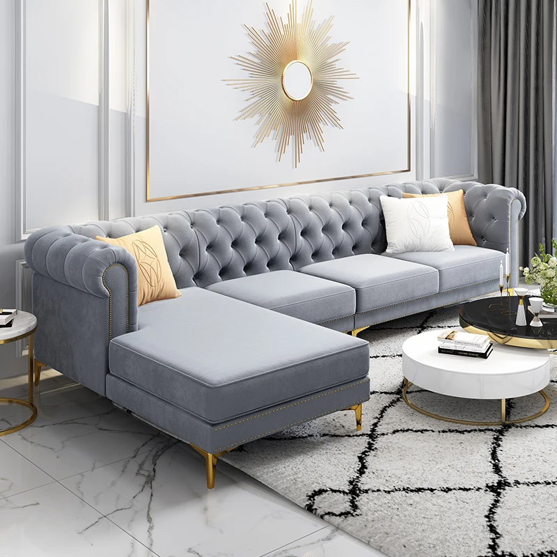 Designer Fancy Living Room Sofas Modern Lazy Loveseat Lounge Corner Sofa Sectional Luxury Reclining Divano Apartment Furniture