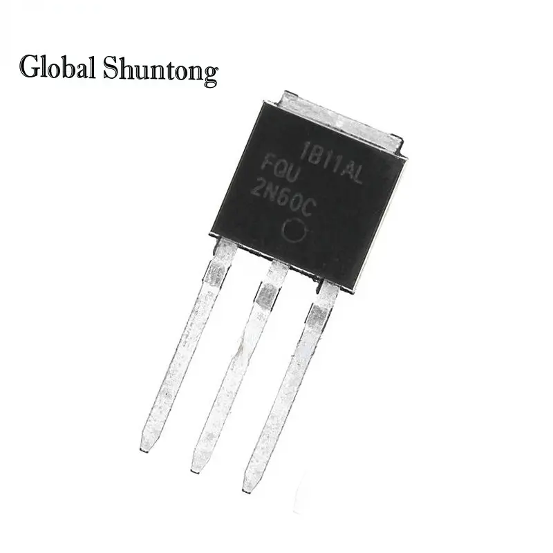 20PCS In Line TO-251 Original FQU2N60CTU 2N60C 600V2A Field-effect Transistor 2N60