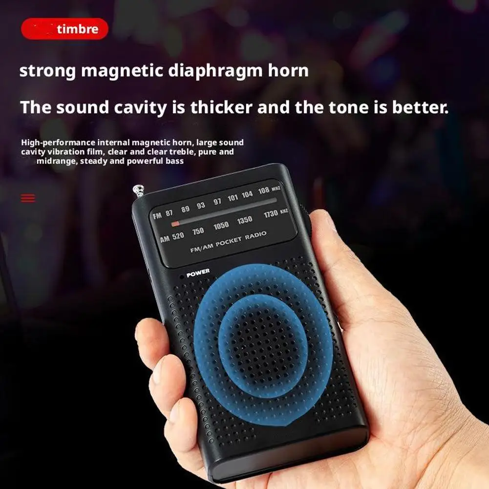 Portable Pointer Radio Full Band AM FM Radio Battery News Emergency Reception Powered Weather Pocket Radio Best O0R5