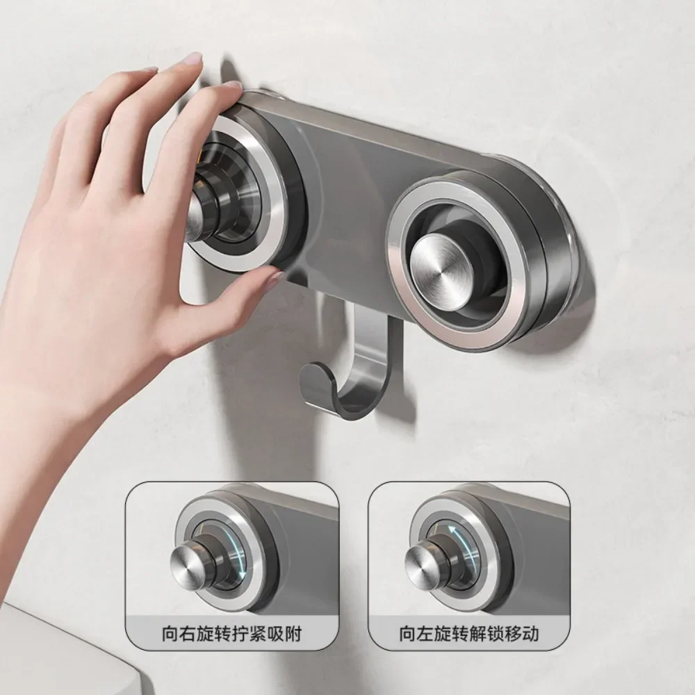 

New cup magnetic suction hair dryer bracket Better Than Traditional Racks Suction Cup Storage Rack with Drilling No Damage