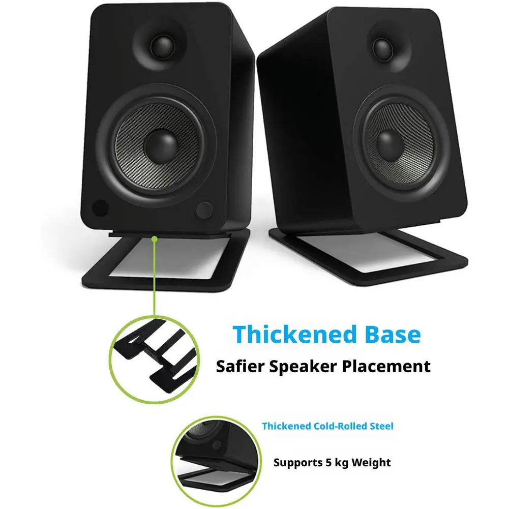 Adjustable Tilt Desktop Speaker Stands Metal Shockproof Speaker Riser for Studio Monitor Improve Sound Quality