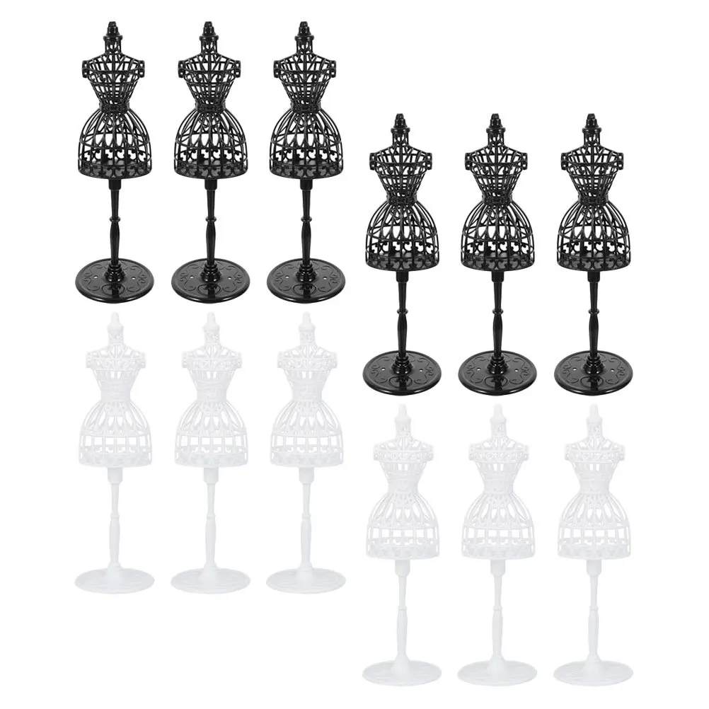

12Pcs Mini Mannequin Stand Plastic Dress Display Support Fine Craftsmanship for Realistic Displays Mini Dress Form