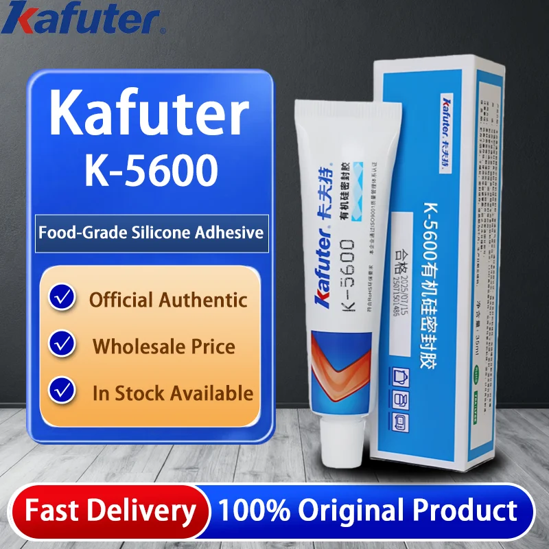 Original Kafuter K5600 K5600H adhesivo de silicona de calidad alimentaria sellador impermeable resistente a altas temperaturas para hervidores de refrigerador 35ML