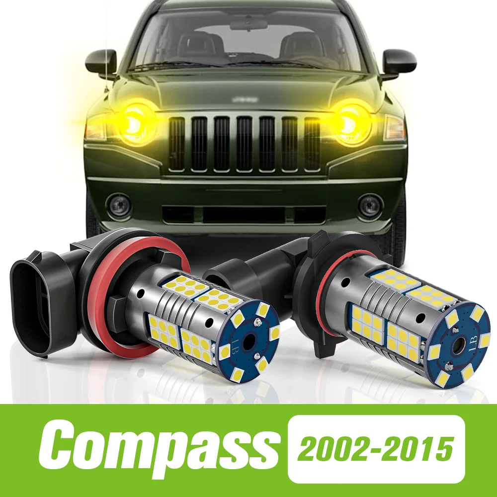 

2pcs For Jeep Compass MK MP 2006-2021 LED Fog Light 2007 2008 2010 2011 2012 2013 2014 2015 2016 2017 2018 2019 2020 Accessories