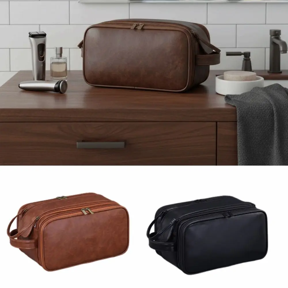 

Large Capacity Travel Toiletry Bag Three-opening Waterproof Cosmetic Organizer Multi Compartment Hanging Makeup Bag