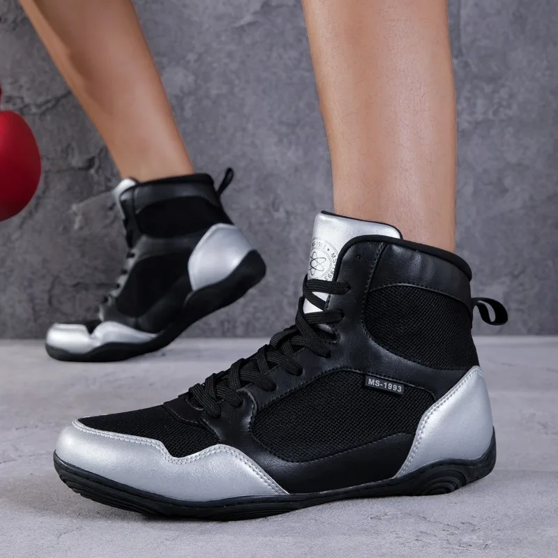 Professional Boxing Shoes for Men Plus Size 46 Wrestling Boots Man Designer Fighting Shoe Mens Black Red Wrestling Shoe Men