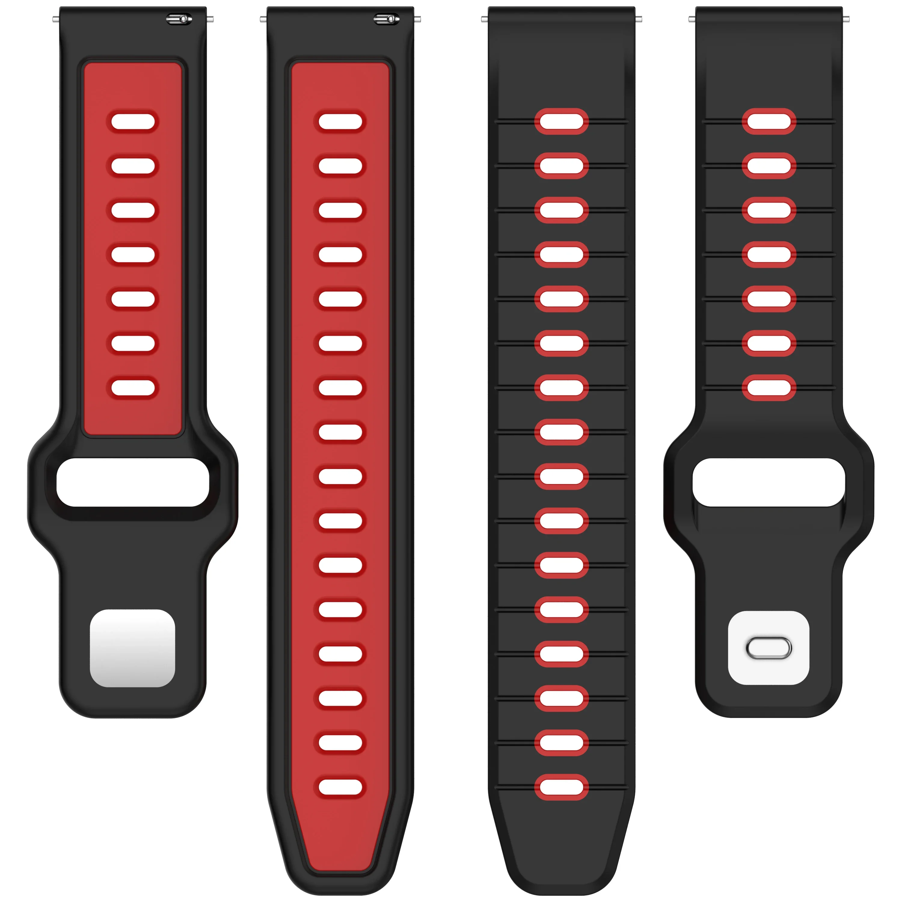 TWO-Color Sports Outdoor Running Silicone Strap For Garmin Venu4 Venu3 SQ 2 / 165 245 255 265 158 55 570 970/ Vivoactive 5 6