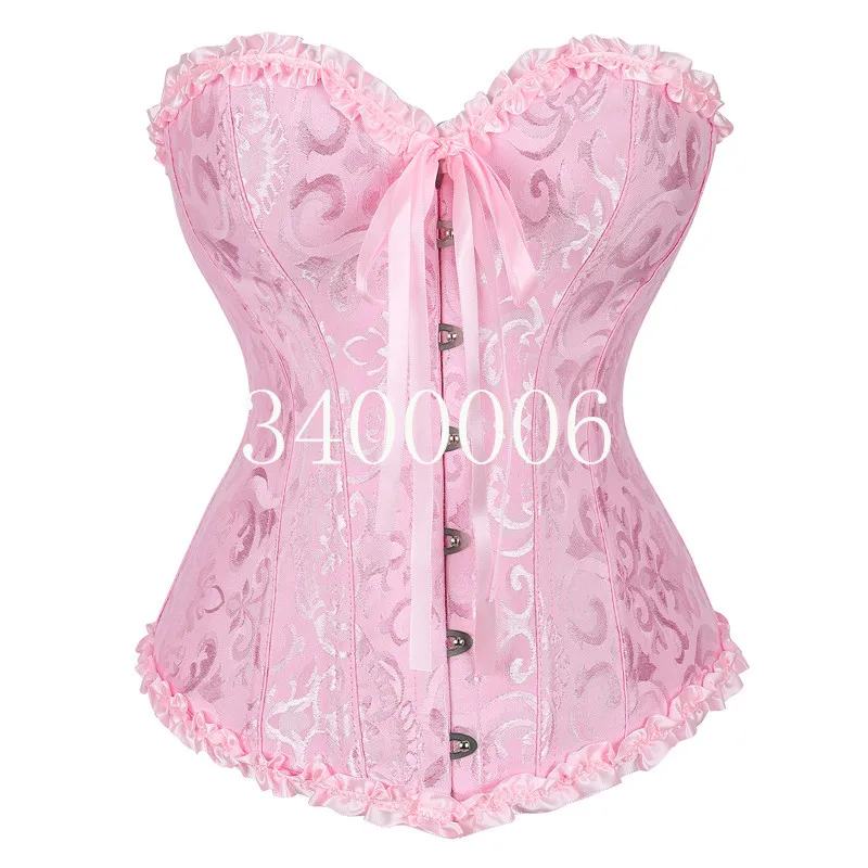 corsets bustiers floral lace tops for women plus size vintage sexy corsets gothic satin lingerie corselet overbust plus size
