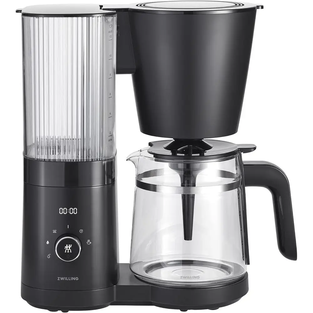 

Кофеварка Eninigy Glass Drip Coffee Maker на 12 чашек, с подставкой для чашек, черная, обладатель наград SCA.