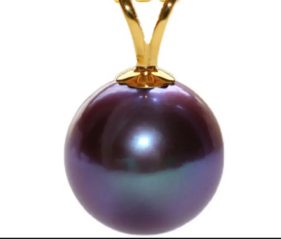 

Huge 14-15mm Genuine Purple Lavender Perfect Round Pearl Pendant Necklace Women Jewelry Wedding Party Gift 925 Sterling Silver 5