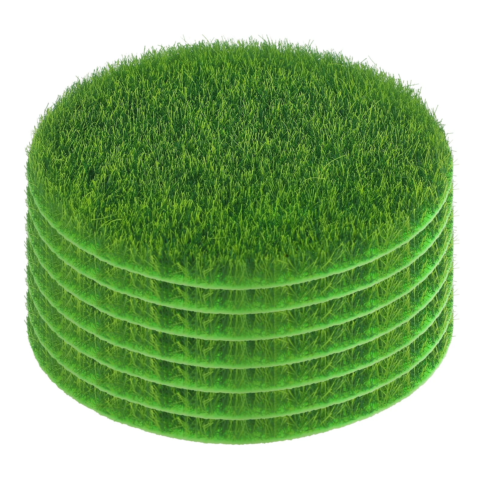 

8pcs Round Miniature Grass Mat Artificial Moss For Diy Fairy Garden Decoration Lifelike Fake Lawn Zen Crafts Outdoor