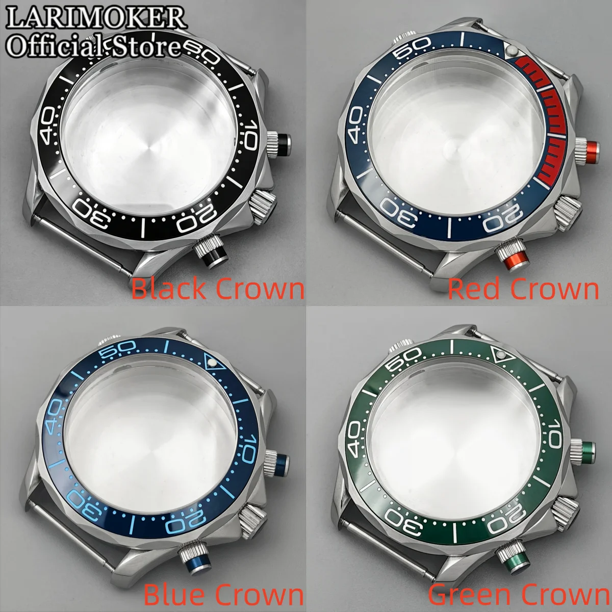 Roating Bezel 41mm Sea300 Watch Case Waterproof Fit VK63 VK64 Multy-Functional Quartz Chronograph Stainless Steel Case Sapphire
