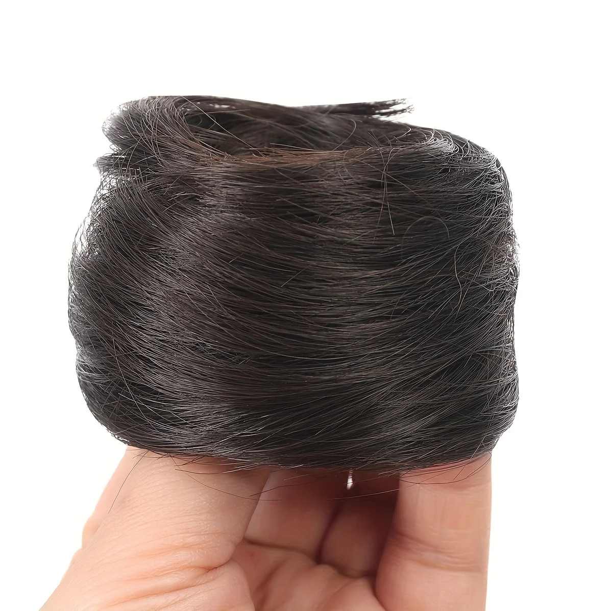 Synthetischer Chignon, elastisches Gummiband, künstlicher Haarknoten, zum Anklipsen auf der Haare, Schwanzverlängerung, Hochsteckfrisur, Haarteil, Pferdeschwanz für Frauen, Weihnachten
