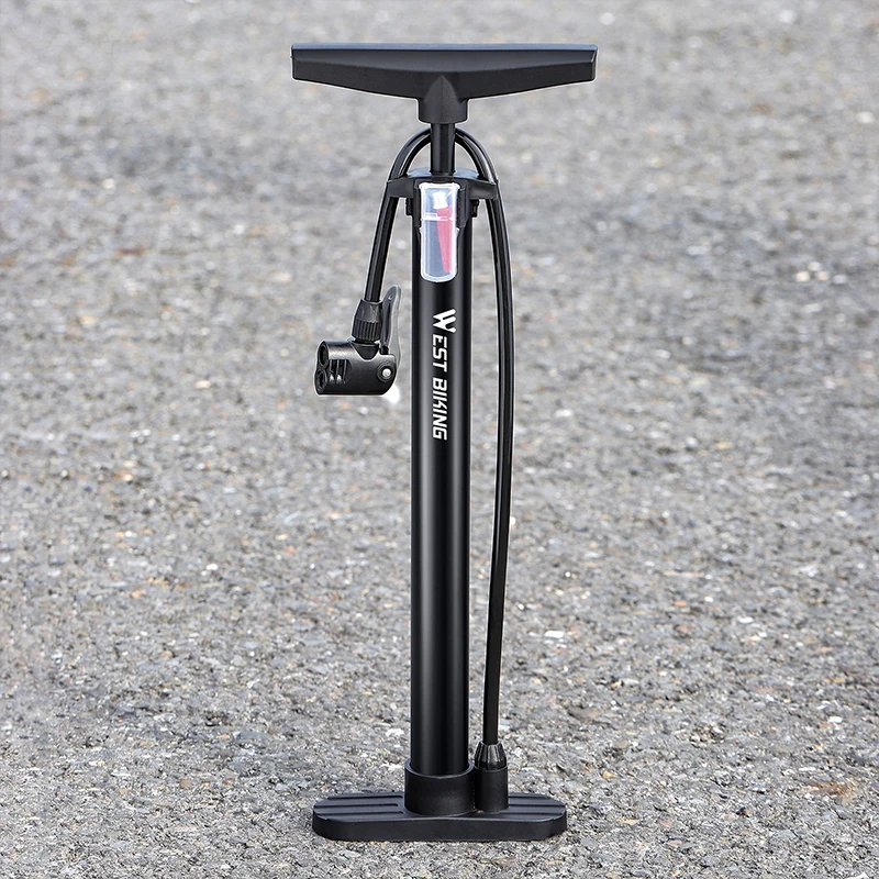 WEST BIKING Mountain Bike Road Bike Pump MAX 160PSI Cycling Portable Bicycle Floor Pump Basketball Toy Tire Inflator Air Pump