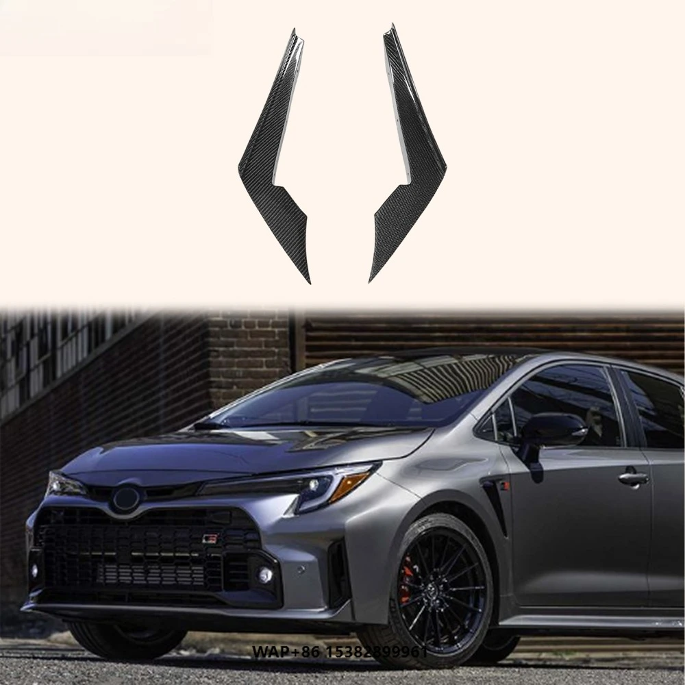For  23-25 GR Corolla Carbon EPA Style Front Bumper Side Canard Splitters