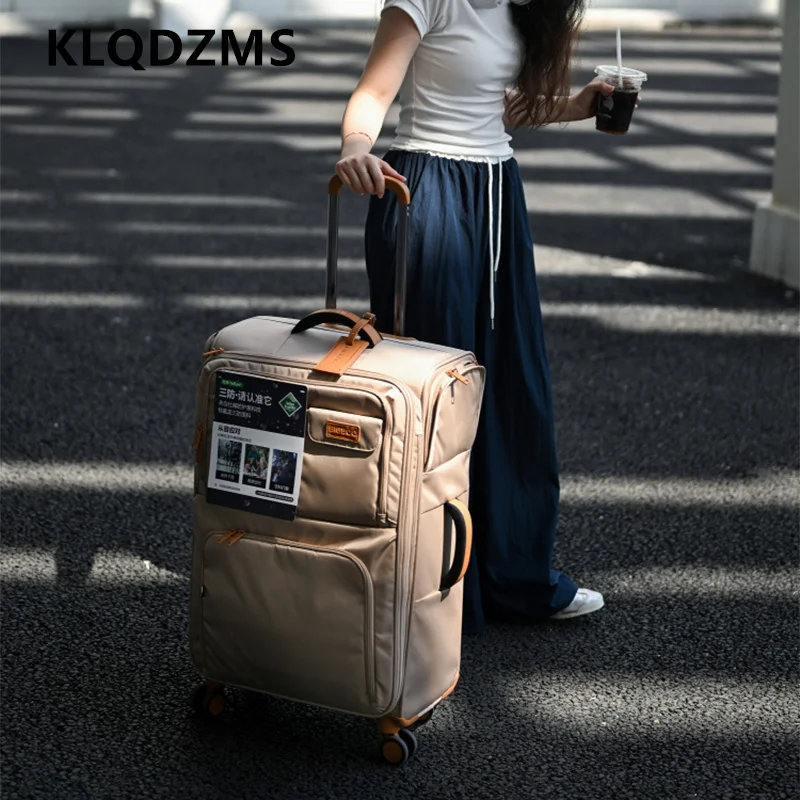 

KLQDZMS High-quality Suitcase Ultra-lightweight Boarding Box Oxford Cloth Trolley Case 20"24"28-inch Large-capacity Luggage