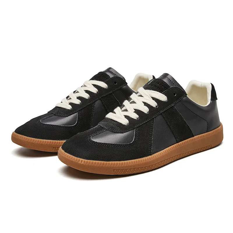Herren Retro Wildleder Freizeitschuhe Schnürschuhe Flache Skateschuhe Bequeme Rutschfeste Sportschuhe für Männer – Detail 12