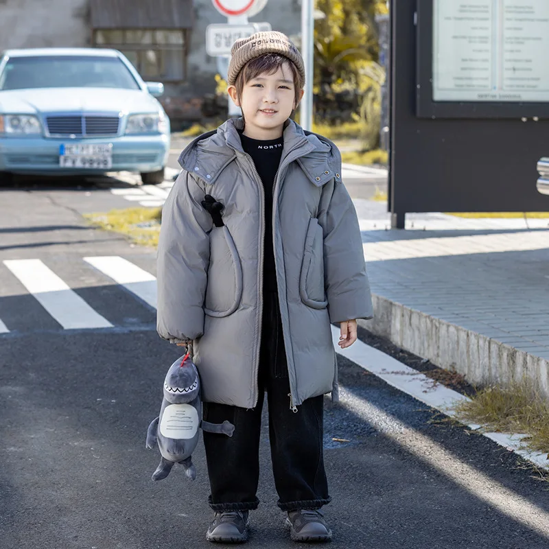 OLEKID 2025 سترة شتوية للفتيات الكرتون ديناصور حقيبة سميكة الدافئة طفلة أسفل سترة 1-8 سنوات الاطفال فتاة معطف خارجي #3