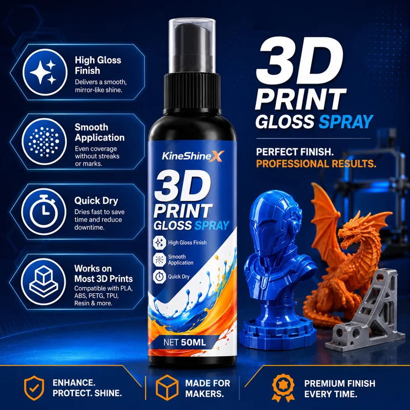 New 3D Printing Model Polish Liquid For Printed Handicrafts Long Lasting Gloss Hydrophobic Brightening Coating Spray 2026