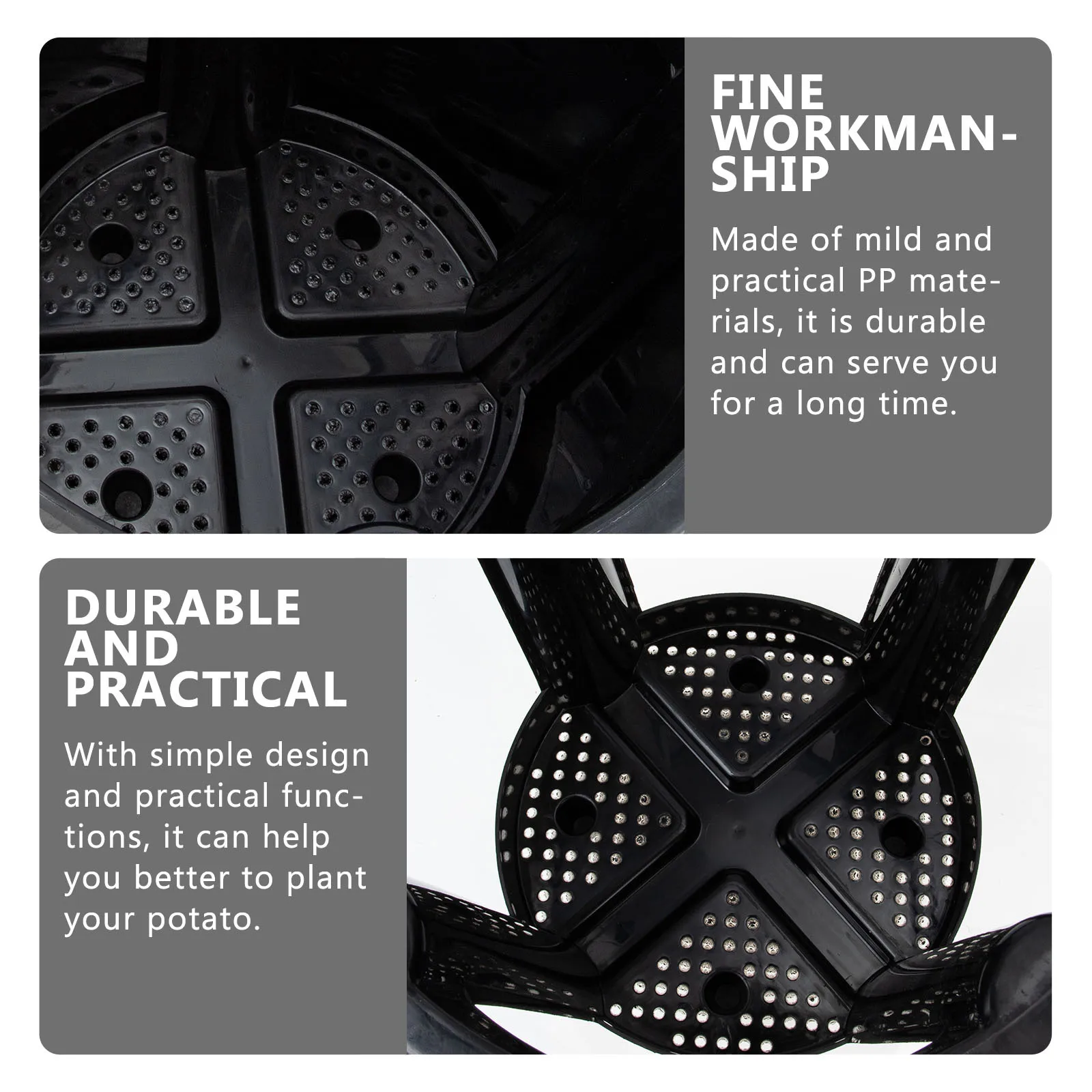 

1 комплект, ведро для выращивания картофеля, прочный полипропилен, ящик для посадки сладкого картофеля, практичное ведро для выращивания овощей, домашнее и садовое использование